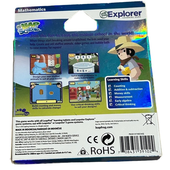 LeapFrog LeapSchool Math Learning Game - Picture 2 of 2